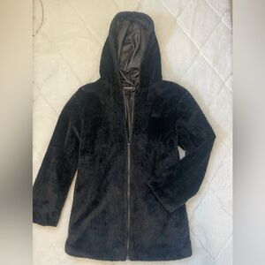 PrettyLittleThing Luxe Black Fur Jacket